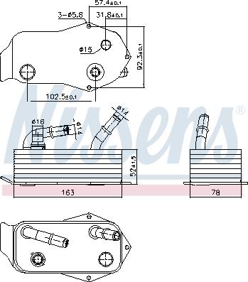 Nissens 91353 - Oil Cooler, automatic transmission www.parts5.com