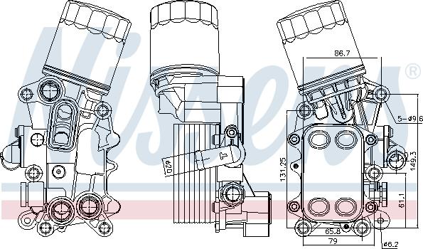 Nissens 91311 - Hladilnik olja, motorno olje parts5.com