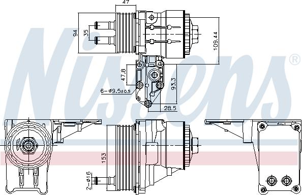 Nissens 91328 - Radiator ulei, ulei motor www.parts5.com