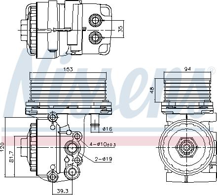 Nissens 91327 - Oil Cooler, engine oil www.parts5.com