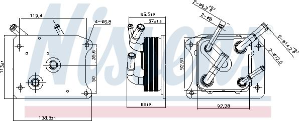 Nissens 91292 - Oil Cooler, automatic transmission www.parts5.com