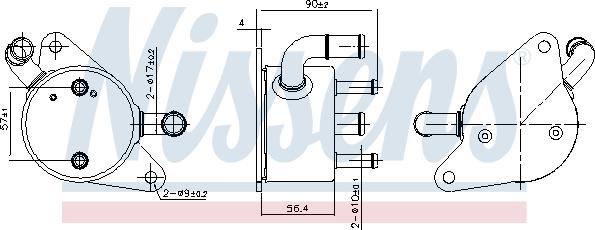 Nissens 91284 - Oil Cooler, automatic transmission www.parts5.com