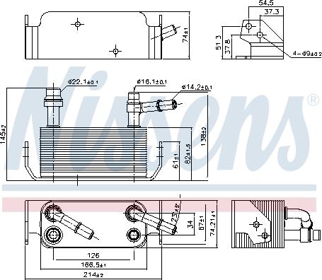 Nissens 91280 - Oil Cooler, automatic transmission www.parts5.com