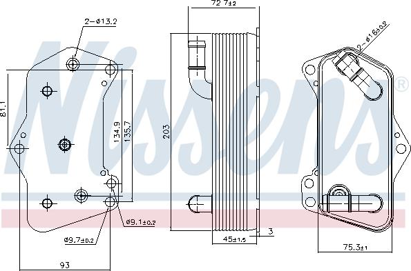 Nissens 91281 - Radiator racire ulei, cutie de viteze automata www.parts5.com