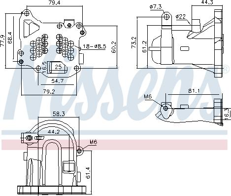 Nissens 989313 - Cooler, exhaust gas recirculation www.parts5.com