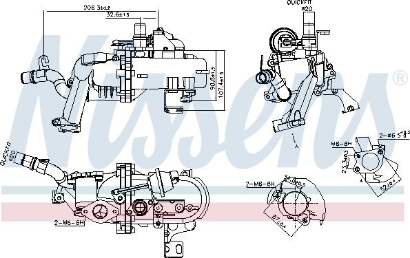 Nissens 989285 - Cooler, exhaust gas recirculation www.parts5.com