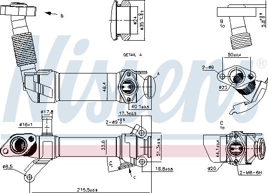 Nissens 989281 - Radiator, recirculare gaze de esapament www.parts5.com