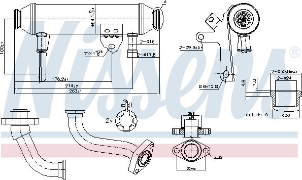 Nissens 989283 - Cooler, exhaust gas recirculation www.parts5.com