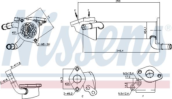 Nissens 989282 - Elemento enfriador, reciclaje gases escape www.parts5.com