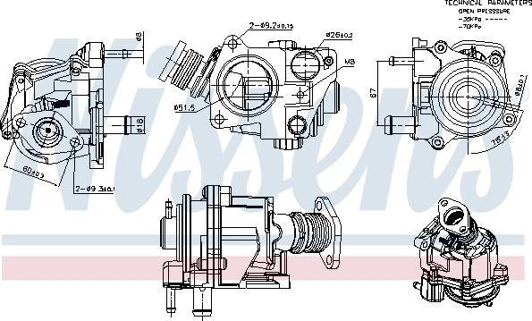 Nissens 98424 - EGR Valve www.parts5.com