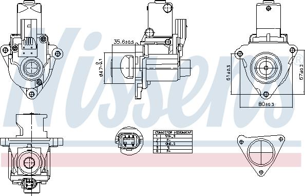 Nissens 98510 - EGR Valve www.parts5.com