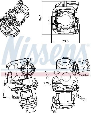 Nissens 98150 - EGR Valve www.parts5.com