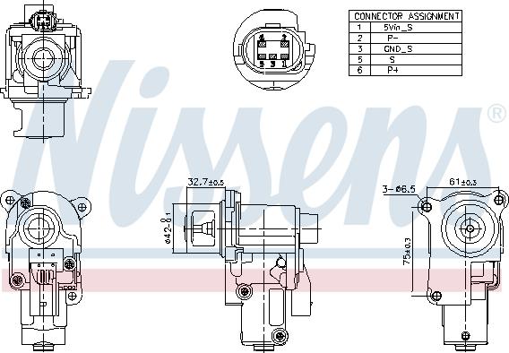 Nissens 98174 - EGR Valve www.parts5.com