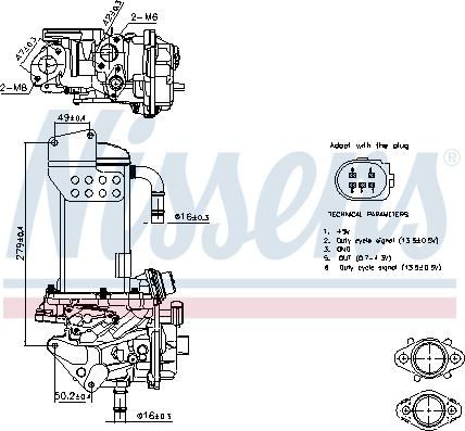 Nissens 98325 - AGR-модул www.parts5.com