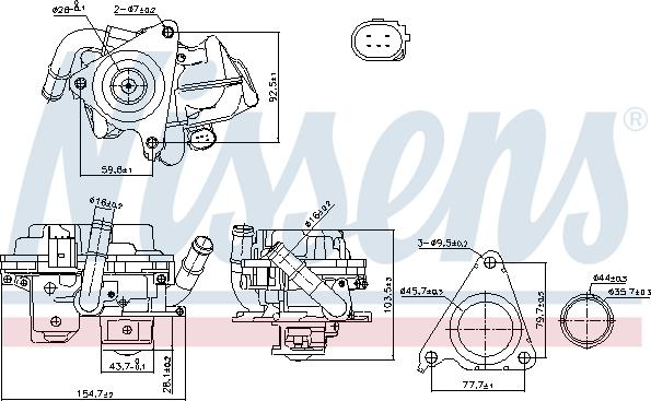 Nissens 98379 - EGR Valve www.parts5.com