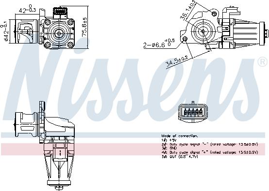 Nissens 98376 - Supapa EGR www.parts5.com