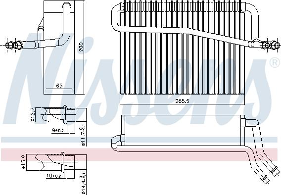 Nissens 92091 - Evaporator, air conditioning www.parts5.com