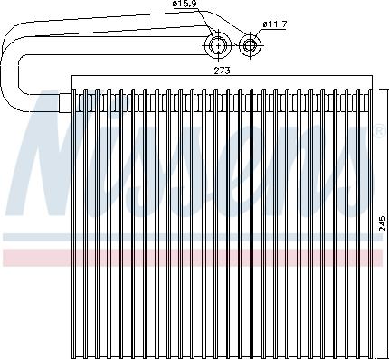 Nissens 92165 - Evaporator, air conditioning www.parts5.com