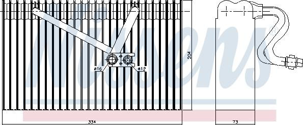 Nissens 92168 - Evaporator, air conditioning www.parts5.com