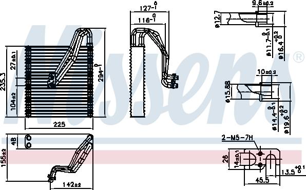 Nissens 92363 - Evaporator, air conditioning www.parts5.com