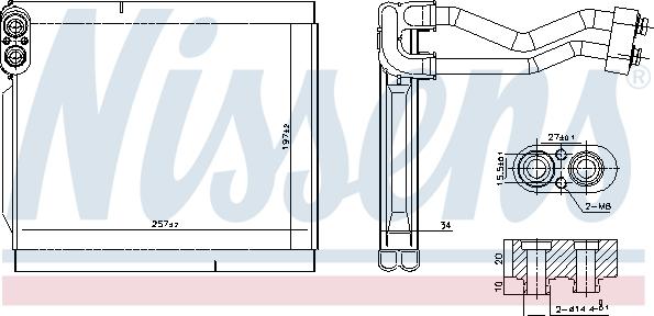 Nissens 92380 - Evaporator, air conditioning www.parts5.com