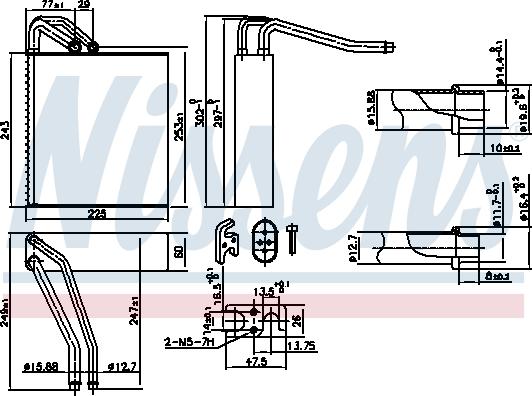 Nissens 92376 - Výparník, klimatizace www.parts5.com