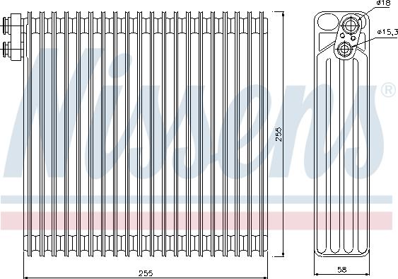 Nissens 92213 - Evaporator, air conditioning www.parts5.com