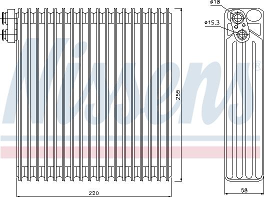 Nissens 92283 - Evaporator, air conditioning www.parts5.com