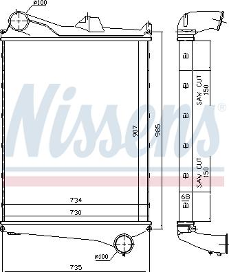 Nissens 97006 - Intercooler, charger www.parts5.com