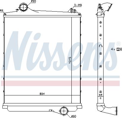 Nissens 97082 - Intercooler, charger www.parts5.com