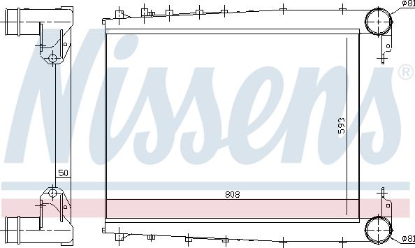 Nissens 97070 - Intercooler, compresor www.parts5.com