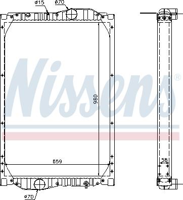 Nissens 69604A - Radiator, engine cooling www.parts5.com