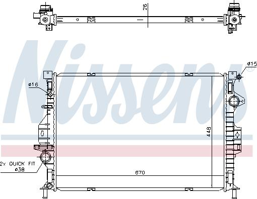 Nissens 69249 - Jäähdytin,moottorin jäähdytys www.parts5.com