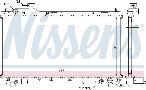 Nissens 64629A - Chladič, chlazení motoru www.parts5.com