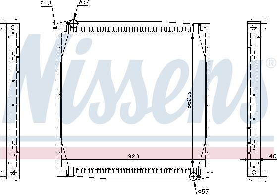 Nissens 64069A - Radiator, engine cooling www.parts5.com