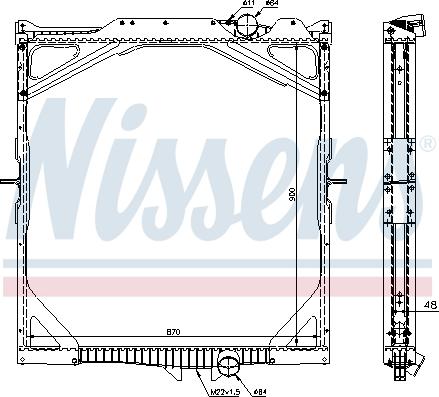 Nissens 65462A - Radiador, refrigeración del motor www.parts5.com