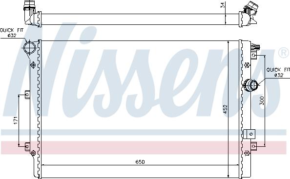 Nissens 65015 - Hladnjak, hlađenje motora www.parts5.com