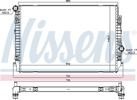 Nissens 65341 - Kühler, Motorkühlung www.parts5.com