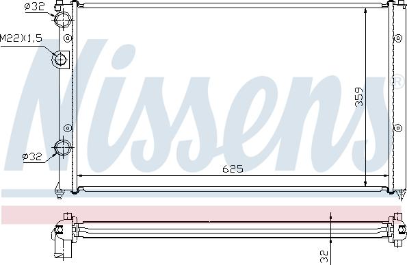 Nissens 652551 - Radiator, engine cooling www.parts5.com