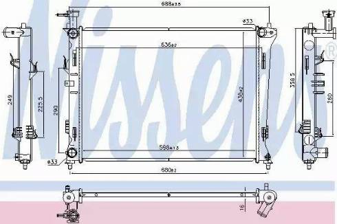 Nissens 666214 - Radiator, engine cooling www.parts5.com