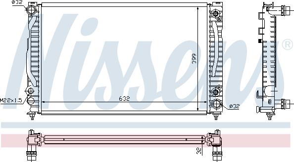 Nissens 60498 - Hladnjak, hlađenje motora www.parts5.com