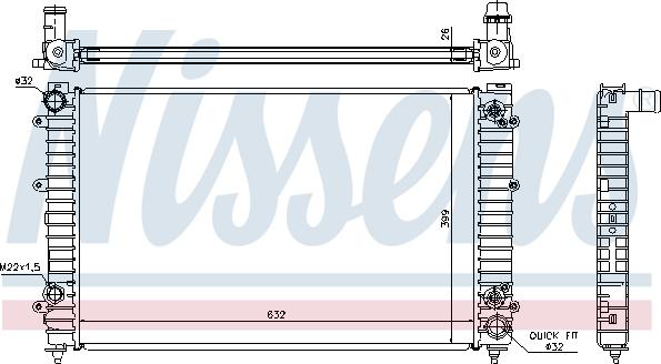 Nissens 60493A - Radiator, engine cooling www.parts5.com