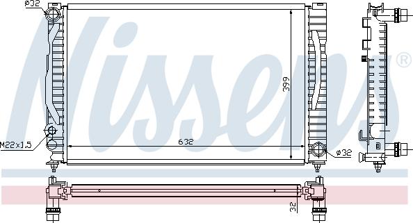 Nissens 60497 - Hladnjak, hlađenje motora www.parts5.com