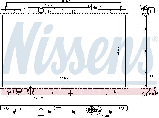 Nissens 606444 - Радиатор, охлаждане на двигателя www.parts5.com