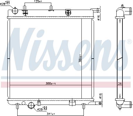 Nissens 606400 - Radiator, racire motor www.parts5.com