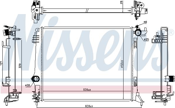 Nissens 606474 - Kühler, Motorkühlung www.parts5.com