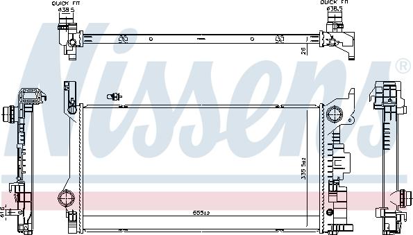 Nissens 606565 - Chłodnica, układ chłodzenia silnika www.parts5.com