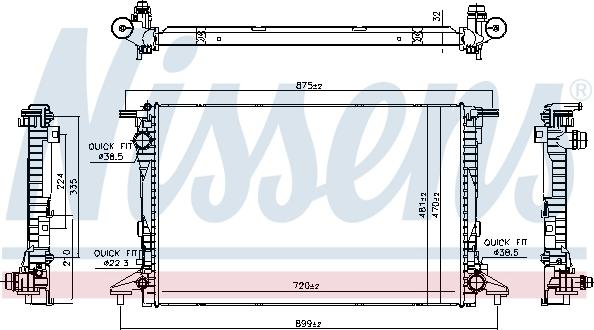 Nissens 606578 - Radiator, engine cooling www.parts5.com