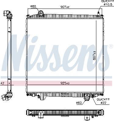 Nissens 606691 - Radiator, engine cooling www.parts5.com