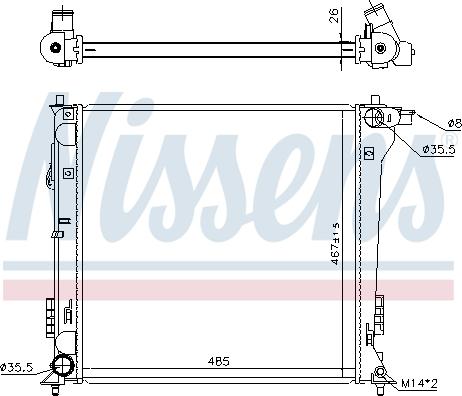 Nissens 606671 - Radiator, engine cooling www.parts5.com